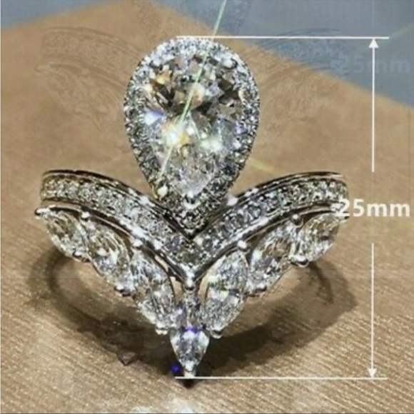 NEW Unique 925 Sterling silver Diamond 💎 Ring - Picture 5 of 10